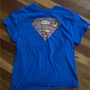 Blue Superman Logo T-Shirt cropped!